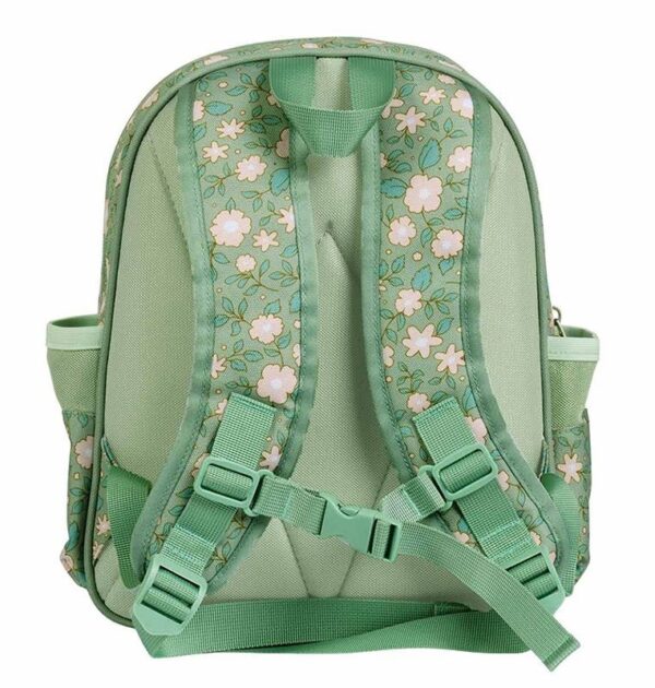Rucksack mit Isolierfach / Blüten / Salbeigrün – Bild 2