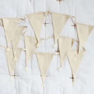 Wimpelkette / Stoff / Creme