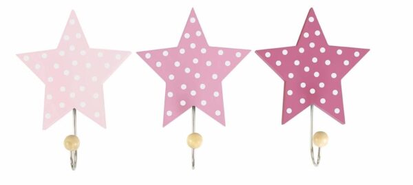 Wandhaken Sterne / Pink