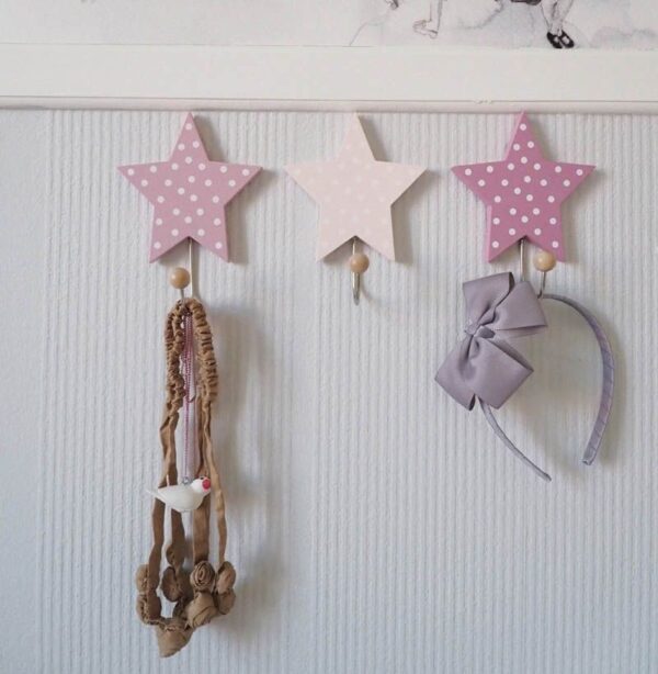 Wandhaken Sterne / Pink – Bild 2