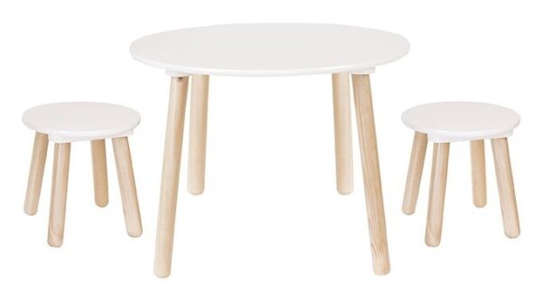 Tisch & 2 Stühle / Weiß