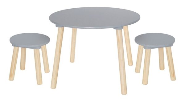 Tisch & 2 Stühle / Grau
