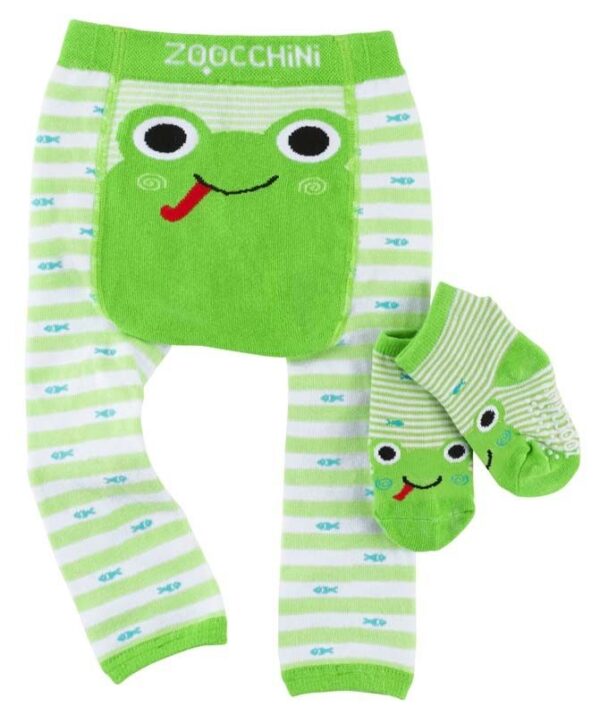 Leggings und Sockenset mit Flippy der Frosch.
