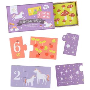 Puzzle - Lerne zählen 1-10 / Einhorn