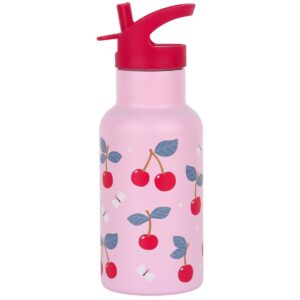 Trinkflasche 350ml - Edelstahl / Kirschen