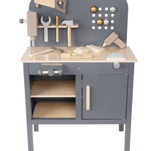 Mit dieser Werkbank erlangen ihre Kleinen schön früh handwerkliches Geschick.