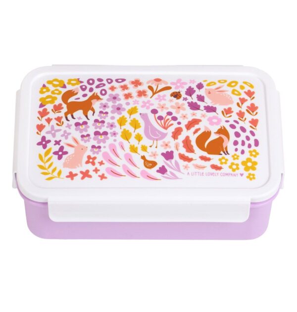 Diese farbenfrohe Lunchbox versorgt ihre Kleinen unterwegs mit frischen Snacks.