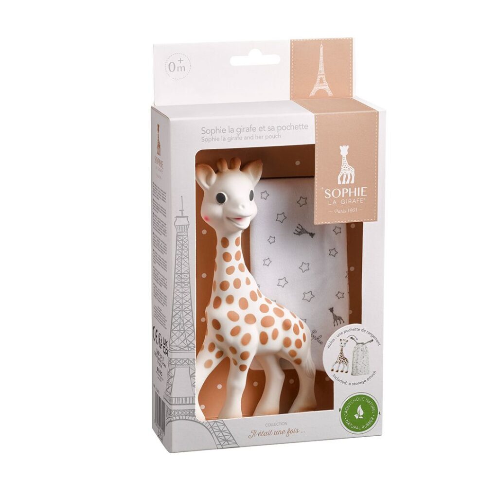 Sophie la girafe® im Stoffbeutelchen / Naturkautschuk u. Baumwolle