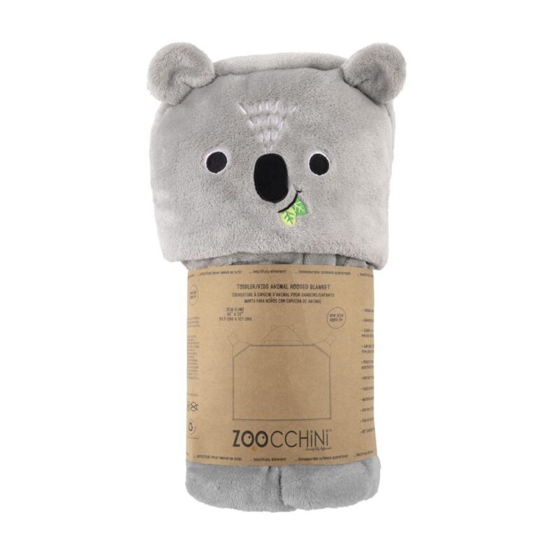 Kuscheldecke mit Kapuze „Kai der Koala“ 🐨 – Grau (Zoocchini) – Bild 2