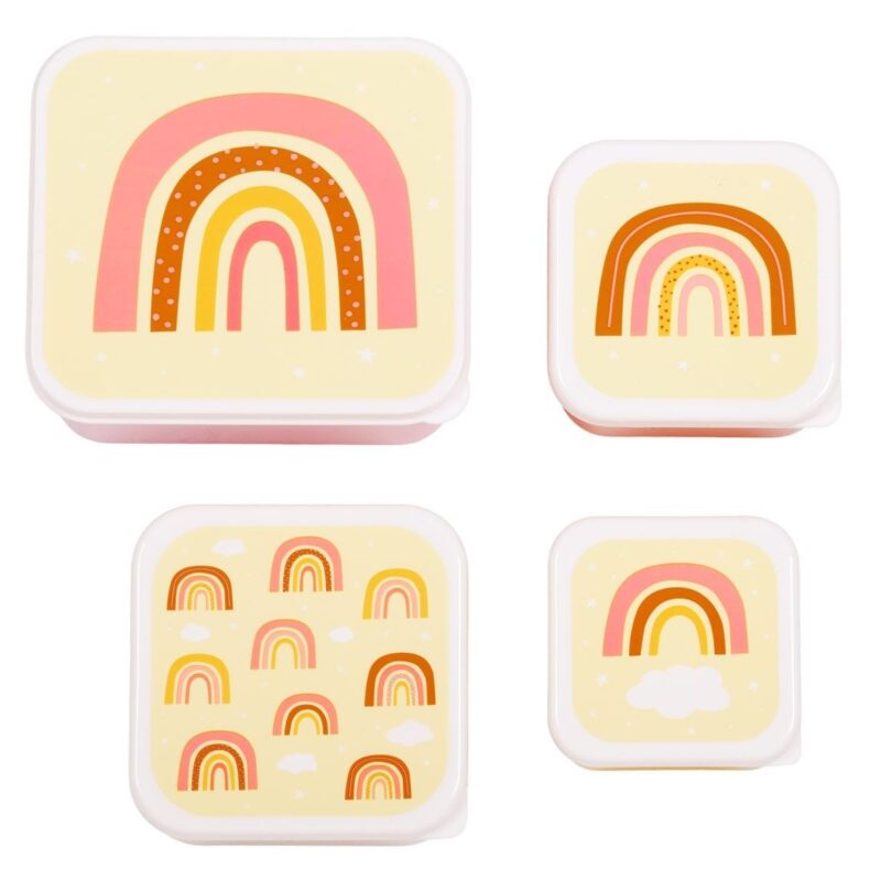Lunchbox / 4er Set / Regenbogen