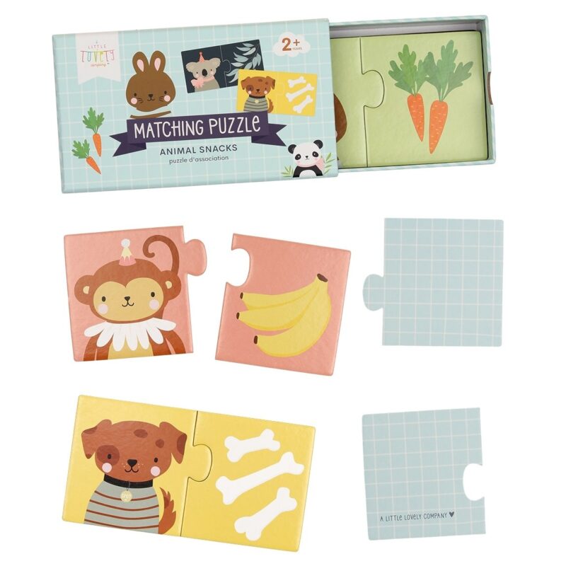 Matching Puzzle / Tiere + Lieblingssnacks