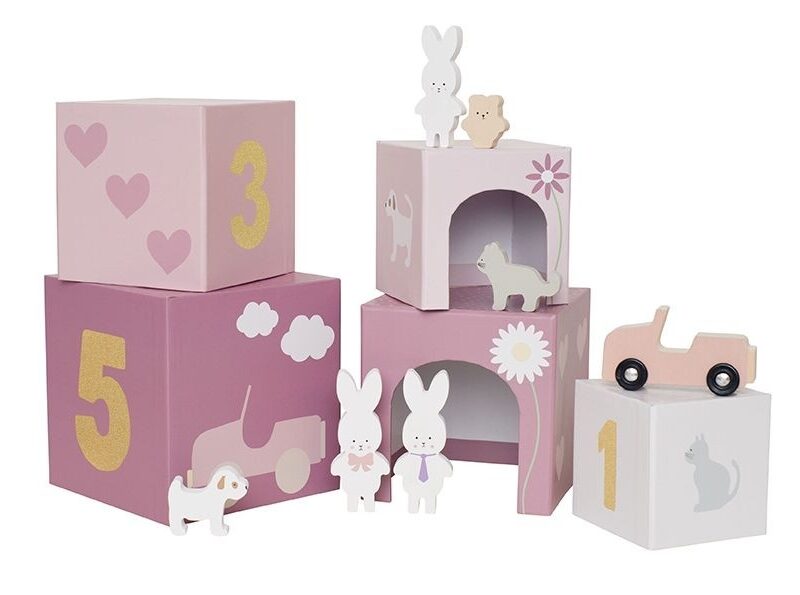 Stapelspielzeug Würfel Bunny