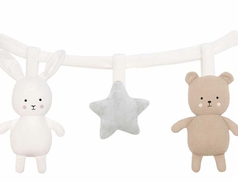 Kinderwagenkette Teddy & Bunny