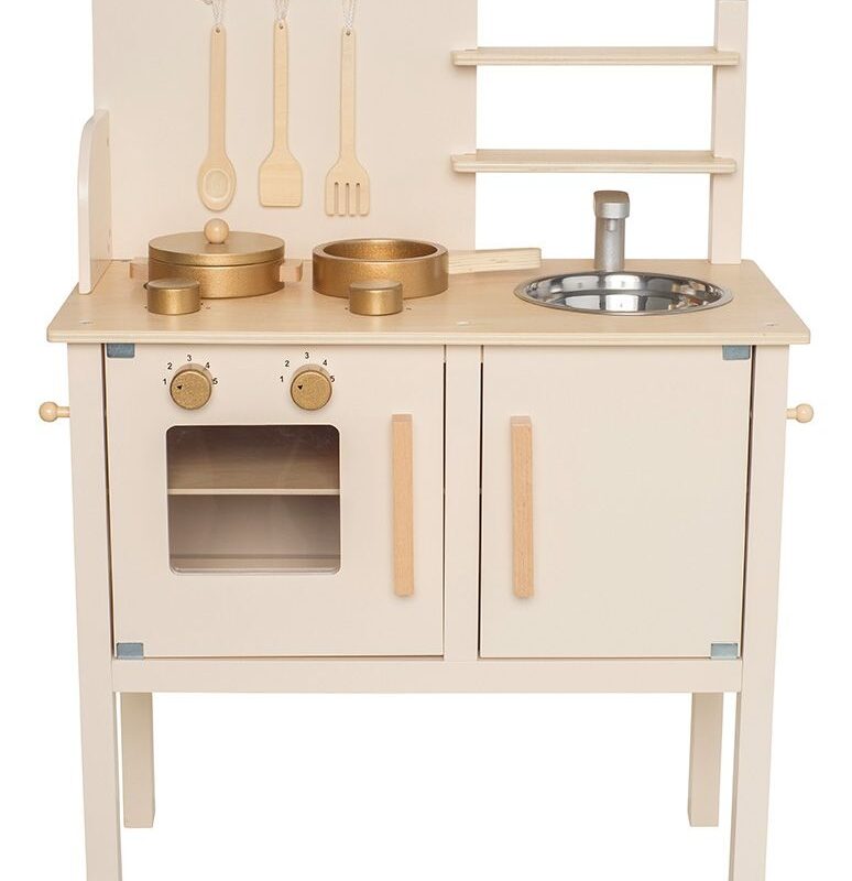 Mit der Spielküche in creme fördern sie die Kreativität ihrer Kleinen.