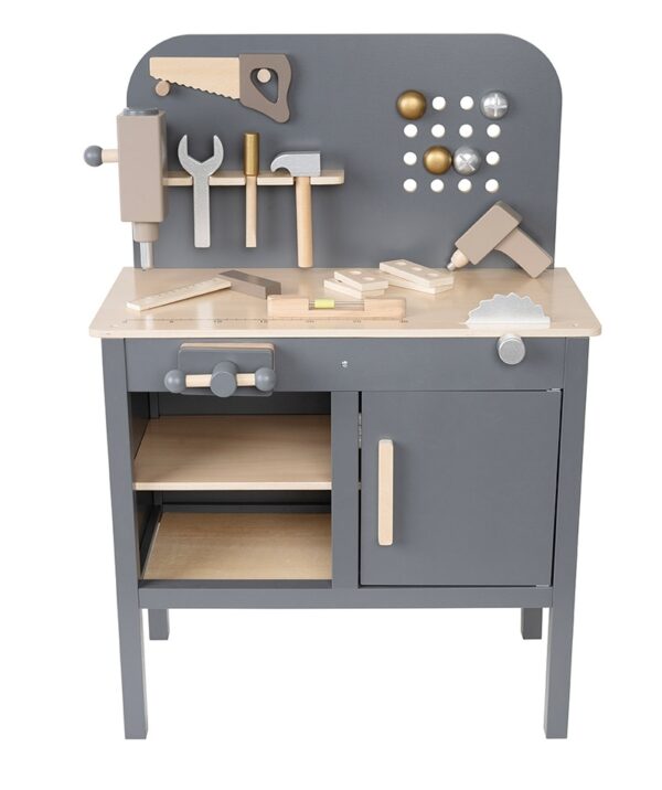 Mit dieser Werkbank erlangen ihre Kleinen schön früh handwerkliches Geschick.